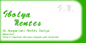 ibolya mentes business card